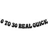 0 to 30 Real Quick Banner, 30th Birthday Decorations, Cheers to 30 Years Decor, Funny Thirty Birthday Party Supplies Black Glitter