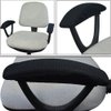 baotongle Black Polyester Elastic Stretch Chair Arm Covers, Machine Washable Office Chair Armrest Covers (Set of 2)