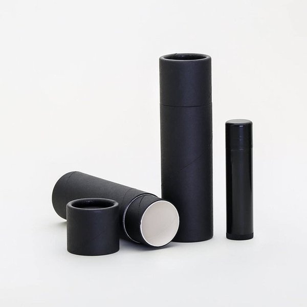 1.5 OZ Black Kraft Paperboard Cosmetic/Lotion/Lip Balm/Deodorant Tubes (25)