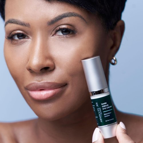 AbsoluteJOI Dark Circle Eye Cream with Bakuchiol and Licorice for Brightening, Puffiness & Fine Lines - Gentle Formulation for All Skin Types Including Sensitive Skin - 0.5 Oz