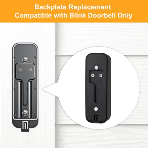 Blink Doorbell Backplate Replacement, Back Plate Part Compatible with Blink Video Doorbell, with Mount Accessory(2 Pack)