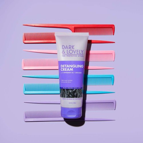 SoftSheen-Carson Dark&Lovely For Protective Styles Detangling Cream With Peppermint&Avocado Oil for Braids,Weaves,Wigs&Locs No Dyes,No Mineral Oil,No Petrolatum SoftSheen-Carson 6.8 Fl Oz