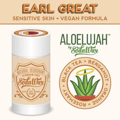 Aloelujah™ Baking Soda-Free Natural Deodorant EARL GREAT (3.3oz/93g) Any 3 Items SHIP FREE