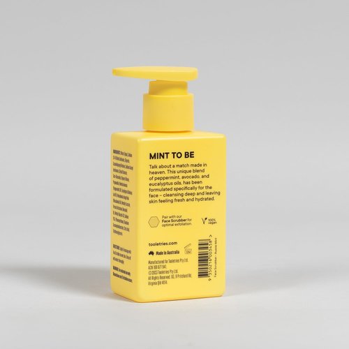 Tooletries - Hydrating Men’s Face Wash - Aussie Mint Scent - Sulphate Free, Paraben Free - Moisturising with Peppermint & Avocado Oil - Naturally Foaming, Deep Cleansing - 150ml