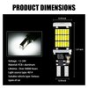 cerfioo 4 PCS LED Reverse Light Bulb, 360 Degree Lighting, 6500K 800LM Car Turn Signal Bulbs, T15 4014 45SMD High Brightness Brake Light for Most Cars Trucks RVs (White)