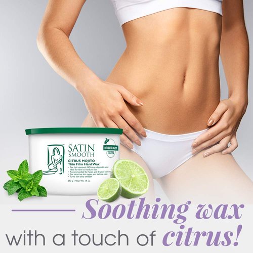 Satin Smooth Citrus Mojito Thin Film Hard Hair Removal Wax 14oz.