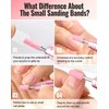 Maryton Small Sanding Bands for Nail Drill - Premium Sanding Files with 3.1 mm Mandrel Bit, 120 Grit for Acrylic Nails Manicures Pedicures, 15-Ct