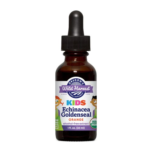 Oregon's Wild Harvest Children's Echinacea Goldenseal Orange Organic Herbal Supplement, 1 Fluid Ounce