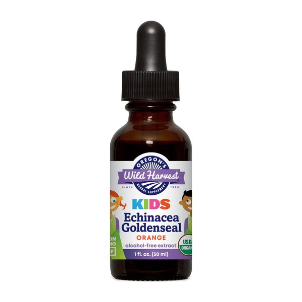 Oregon's Wild Harvest Children's Echinacea Goldenseal Orange Organic Herbal Supplement, 1 Fluid Ounce