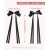 6 PCS Hair Bows for Women-Silky Satin Hair Ribbon Hair Bow Clips Tassel Bowknot Hair Clips with Long Tail Star Bow Hair Barrettes Bow Accessories for Women Girls(pink+black）