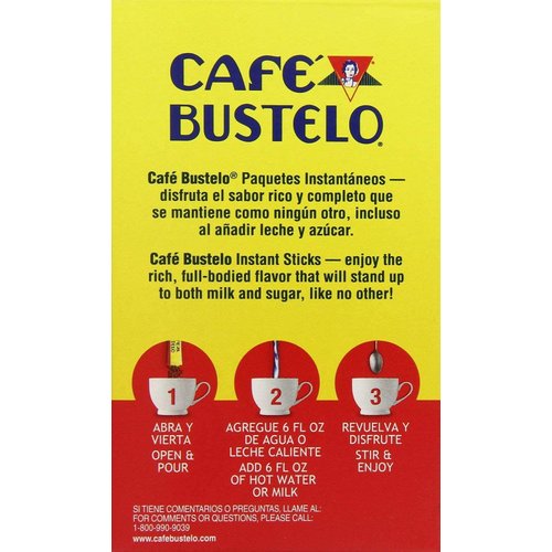 Cafe Bustelo Instant Espresso Coffee Single Serve Packets 6 Count (Pack of 4)