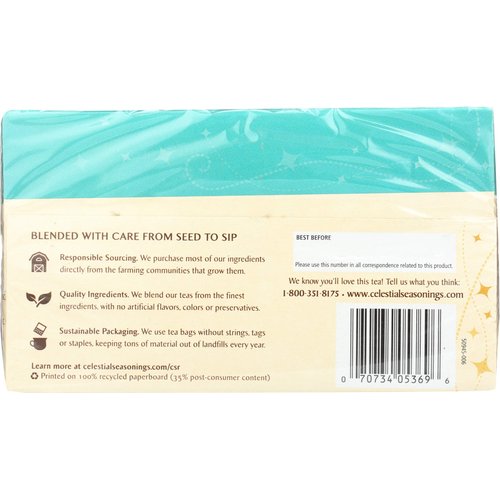 Celestial Seasonings Sugar Cookie Sleigh Ride Tea Bags, 20 ct