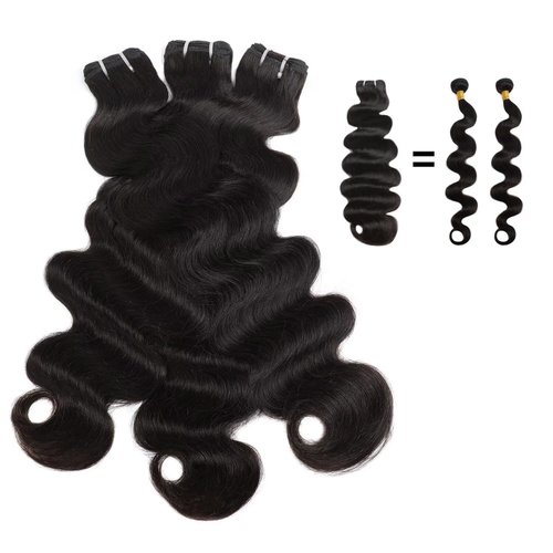 Lemoda 12A Body Wave Virgin Human Hair Bundles Indian Body Wave Unprocessed Raw Human Hair Extensions Keep Silky And Bone Thick Ends Hair Weave Bundles （18 20 22 Inches)3PCS/lot