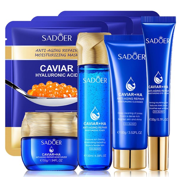 hyaluronic acid & caviar shape skincare set, hydrating and deeply nourishing, moisturizing.