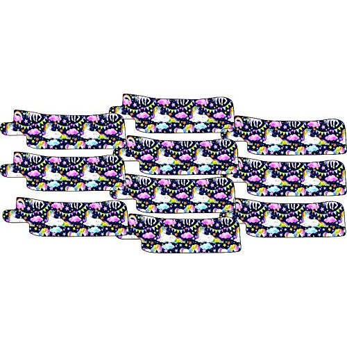 Nasogastric or Oxygen Tube precut Adhesive Tape Rainbow Unicorns Theme x 10 Pack. (Left & Right Side Mix)
