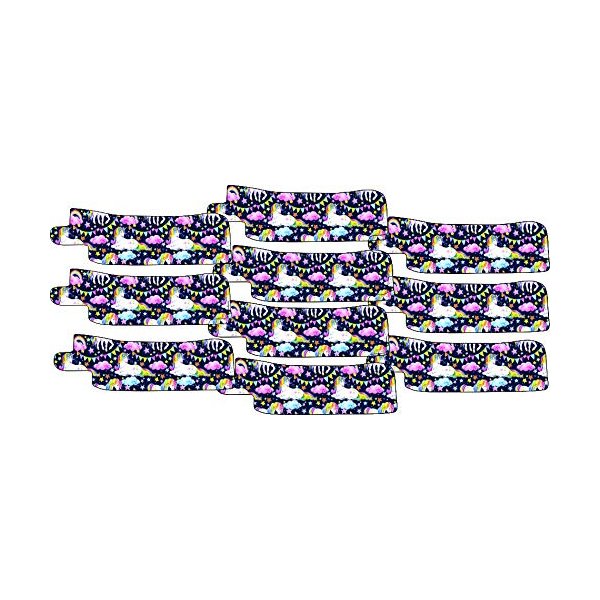 Nasogastric or Oxygen Tube precut Adhesive Tape Rainbow Unicorns Theme x 10 Pack. (Left & Right Side Mix)