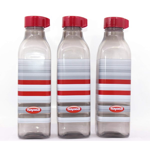 NAYASA Fusion Celebrated SAPARA Water Bottle Set of 3 (RED)