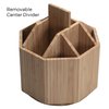 Bamboo Rotating Utensil Holder & Kitchen Organizer, Multiple Compartments, 8 Sections, store Forks, Serving Spoons, Knives, and other cooking tools with Removable Divider for Customized Storage