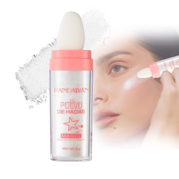 Polvo De Hadas - Body Glitter Highlighter Powder Fairy Stick for Makeup Shimmer and Shine High Gloss Blush Contour Powder Makeup - 3 Colors Sparkle Patting Powder For Hair Face Eyes Body