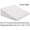 InteVision 400 Thread Count, 100% Egyptian Cotton Pillowcase. Designed to Fit The 7.5" Version of The Foam Wedge Bed Pillow (26" x 25" x 7.5")