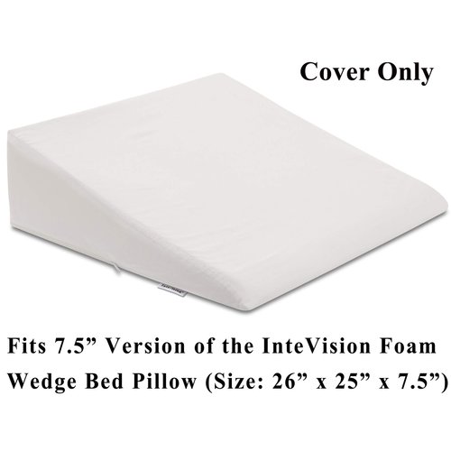 InteVision 400 Thread Count, 100% Egyptian Cotton Pillowcase. Designed to Fit The 7.5" Version of The Foam Wedge Bed Pillow (26" x 25" x 7.5")