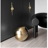 2.5" Unique Semi Circle Drawer Pulls Brushed Black Pair Half Moon Cabinet Pulls Handles Cupboard Knob Hardware (Small(2 Holes-2.5"(64mm)), Brushed Gold)