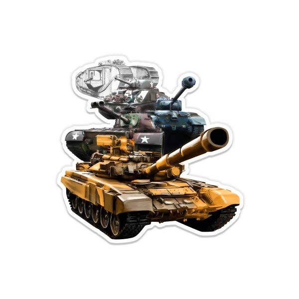History of The Tank - 8" Vinyl Sticker - for Car Laptop I-Pad - Waterproof Decal