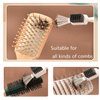 Double Action Hair Brush Cleaner Comb Cleaning Brush Hair Brush rake Hairbrush Cleaning Tool to Remove Hair Dust Stiff Bristles Metal Wire Brush Head Home and Salon Use