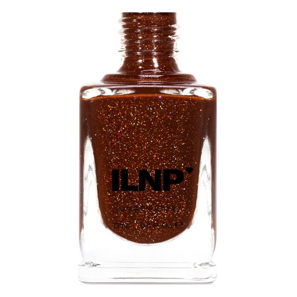 ILNP Spiced Cider - Warm Rustic Brown Holographic Jelly Nail Polish