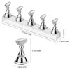 Etercycle Nail Stand Acrylic Nail Art Display Stand Practice Nail Holder for Painting Nails Magnetic Practice Stands with Double-sided Tape For Home DIY Salon Supplies (Silver)