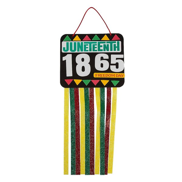 Juneteenth Glitter Hanging Sign Craft Kit, Makes 12