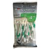 J&M PTS Pro Length Max Golf Tees (50-Count), White/Green, 4-Inch