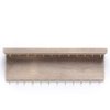 BYHER Wall Mounted Jewelry Organizer with 24 Hooks - Rustic Wood Shelf Jewelry Display - Storage for Necklaces, Bracelets, Earrings, Bows (24 Hooks)