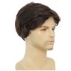 Salaibs Mens Brown Short Wigs Natural Fluffy Male Hair Wig Synthetic Heat Resistant Realistic Full Wig for Daily Use