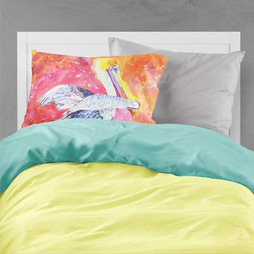 Caroline's Treasures 8360PILLOWCASE Pelican Fabric Standard Pillowcase Lightweight Super Soft Easy Care Decorative Artwork Pillowcase, Standard