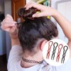 48 Pcs Hair Pins for Women U Shaped Bobby Pins Spiral Plastic Hair Twist Tool Hairstyle Accessories, Black an Brown