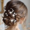 Casdre Star Rhinestone Hair Pins Bridal Hair Pieces Sparkly Crystal Bride Wedding Hair Accessories for Women and Girls(Pack of 5)