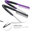 FRCOLOR 2Pcs Straightening Comb Flat Iron Comb Salon Hair Brush Combs V-shaped Straight Comb Hairdressing Styling Hair Straightener for Hair Salon Home Use