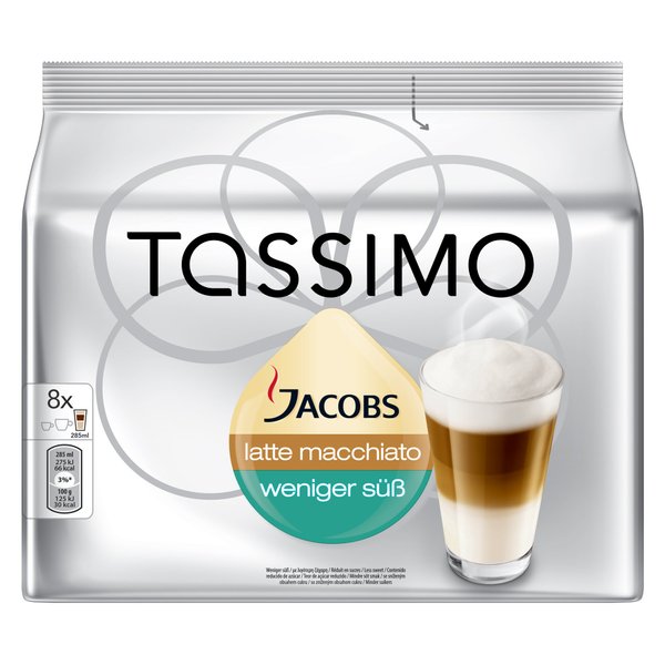 Tassimo GERMAN Jacobs Skinny Latte Macchiato- Pack of 1-Imported-Now shipping from USA