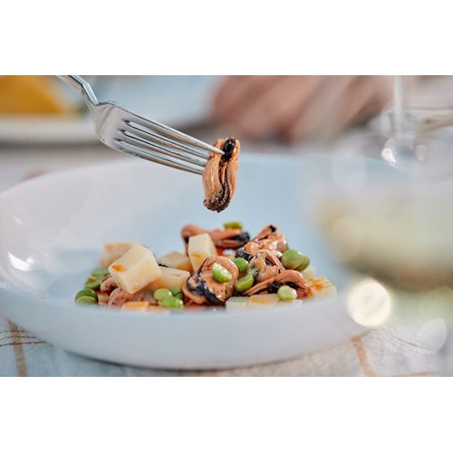 Matiz Espana Organic Mussels in Extra Virgin Olive Oil and Apple Cider Vinegar | 4 oz.- 2 Pack | From the Coast of Galicia, Spain |