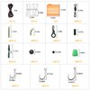 Carp Fishing Tackle Kit – 225pcs Carp Fishing Hair Rig Boilie Stops Carp Hooks Swivels Tube Sleeves Clips Carp Bait Rig Fishing Equipment