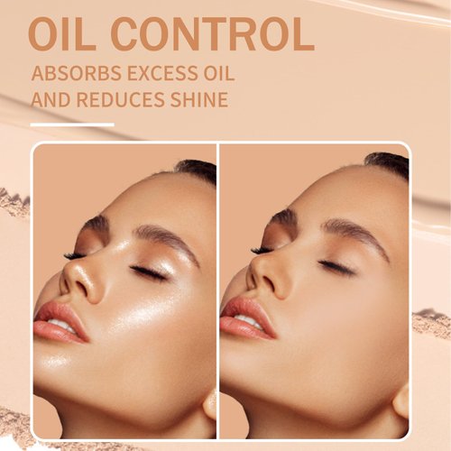 Oil Control Face Powder, Matte Smooth Setting Powder, Waterproof Long-Lasting Setting Powder, Perfect Lightweight Facel Makeup For Soft Focus Finish, Minimizes Fine Lines And Pores (Nature BEIGE)