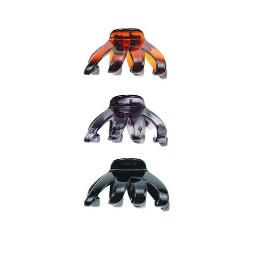 minihope Women Crystal Plastic Hair Claw for Thin to Medium Thick Hair, Beauty Basic Jaw Clip for Girls Accessories (3 colors)