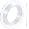 Tatuo 200 m Clear Nylon Invisible Thread String for Hanging Christmas Ornaments, Bracelet Making, Sew Hobby, Clear Beading Thread with Bead Needle (0.25mm)
