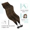 YoungSee U Tip Hair Extensions Real Human Hair Brown Balayage Utip Hair Extensions Human Hair Balayage Dark Brown with Brown U Tip Keratin Hair Extensions for Women Utip Extensions Ombre 20In 50s/50g