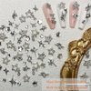 KACHIMOO 55pcs Silver Star Nail Charms Star Charms for Acrylic Nails 3D Stars Nail Gems 3D Alloy Nail Art Charms Y2K Nail Rhinestones Nail Supplies for Women and Girls Nail Design(9 Styles)