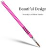 LEQ 1Pcs Kolinsky Acrylic Nail Brush Size 4 Non-slip 3D Nail Art Brush Red