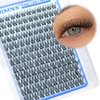 Goddvenus Wispy Lash Clusters 10-16mm Lashes Clusters Eyelash Extensions Natural Individual Lashes 144pcs D Curl Lash Extension DIY Soft Comfortable Eyelash Clusters with Cotton Band