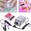 Pen Shape Electric Nail Drill Manicure Filer Kit Nail Polish Machine set with 6 Acrylic Gel Remover and 7Pcs Nail Drill Bits (Gray)