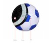 SPDTECH Soccer Ball Size 4 White Blue Outdoor and Indoor School Sports Activity Anti-Explosion Classic Design Suitable for Kids Toddler Boy Gift Training Practice